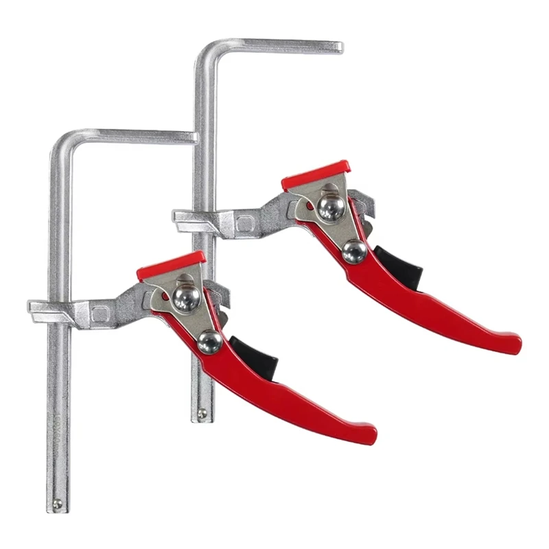 ABKD 2Pcs Ratcheting Table Clamp, Quick Ratchet Track Saw Guide Rail Clamp For Table And Guide Rail System Woodworking Clamp