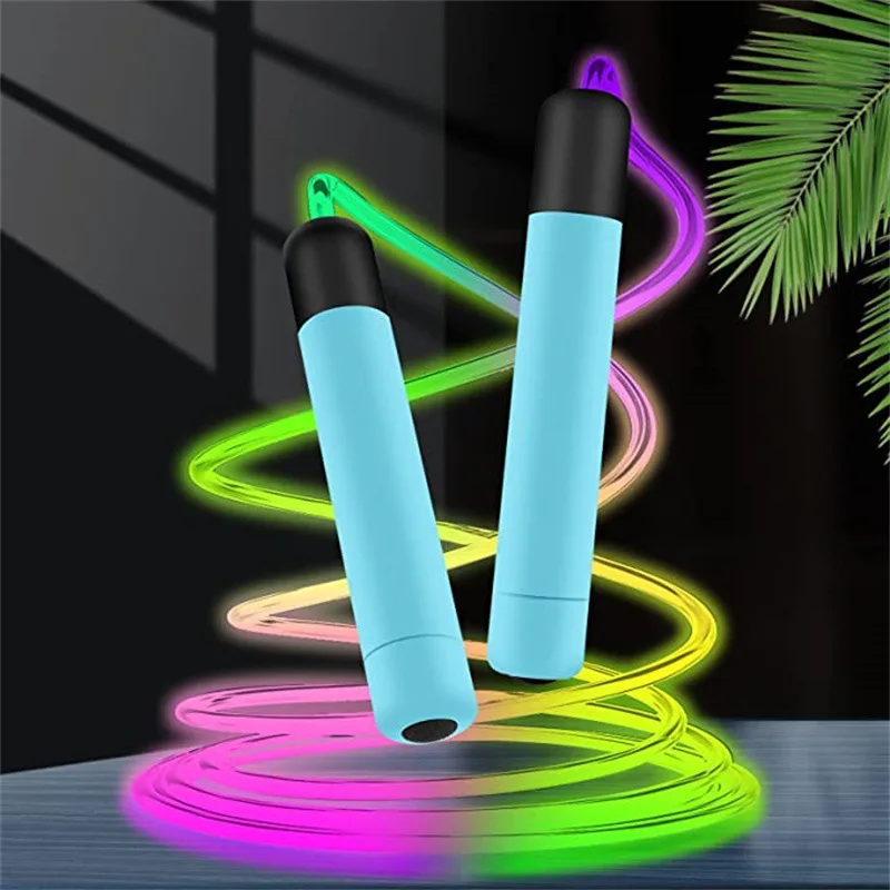 Luminous light speed skipping rope LED Children's adjustable skipping rope Fitness exercise Indoor and outdoor weight loss rope