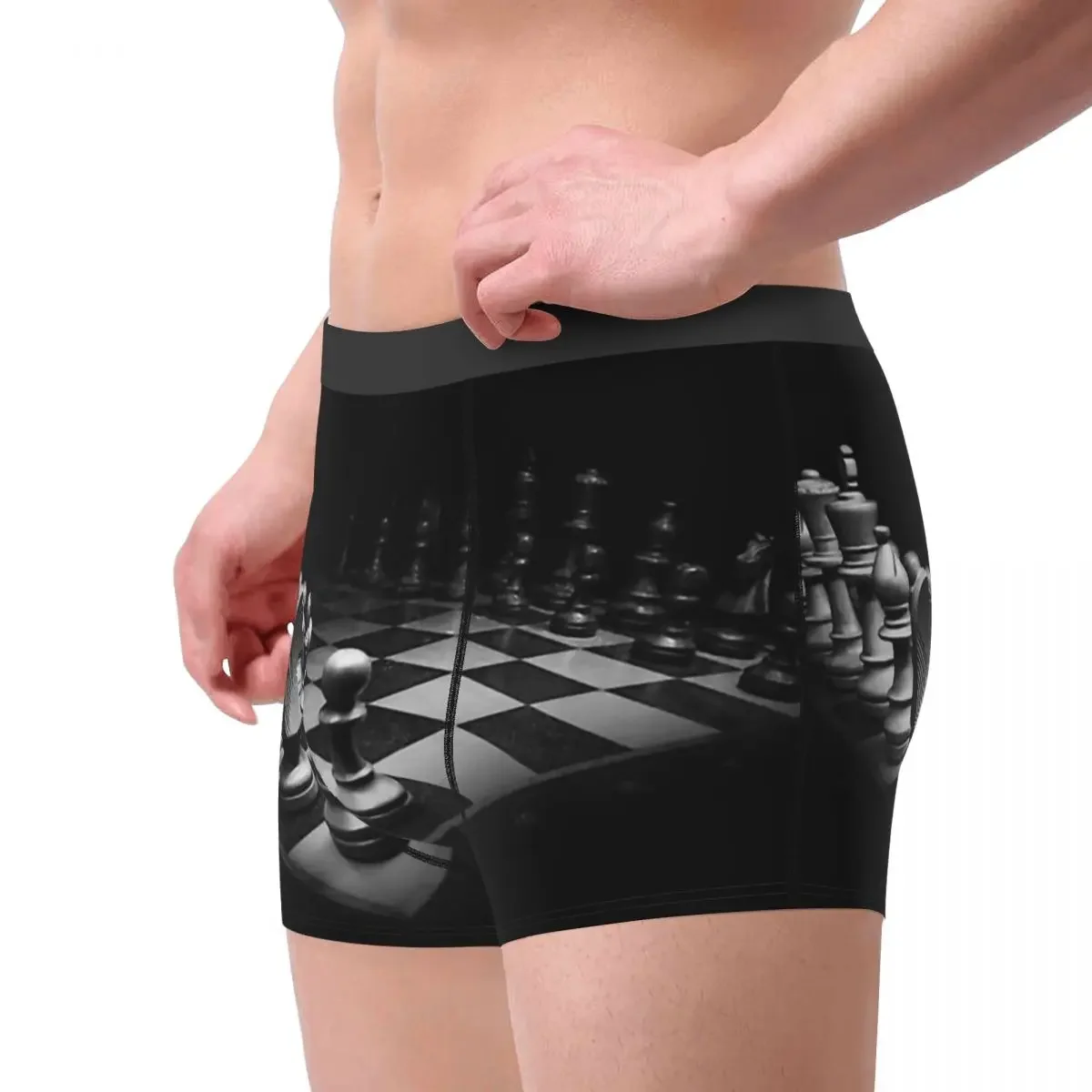 Chess Underpants Cotton Panties Male Underwear Print Shorts Boxer Briefs