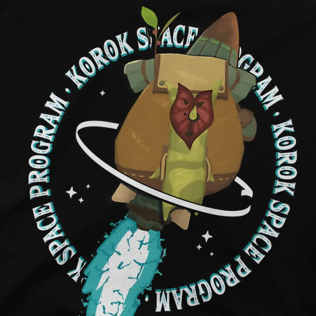 Cool Korok Space Program T-Shirt for Men Pure Cotton T Shirt The Legend Of Z-Zelda Short Sleeve Tee Shirt Original Clothes