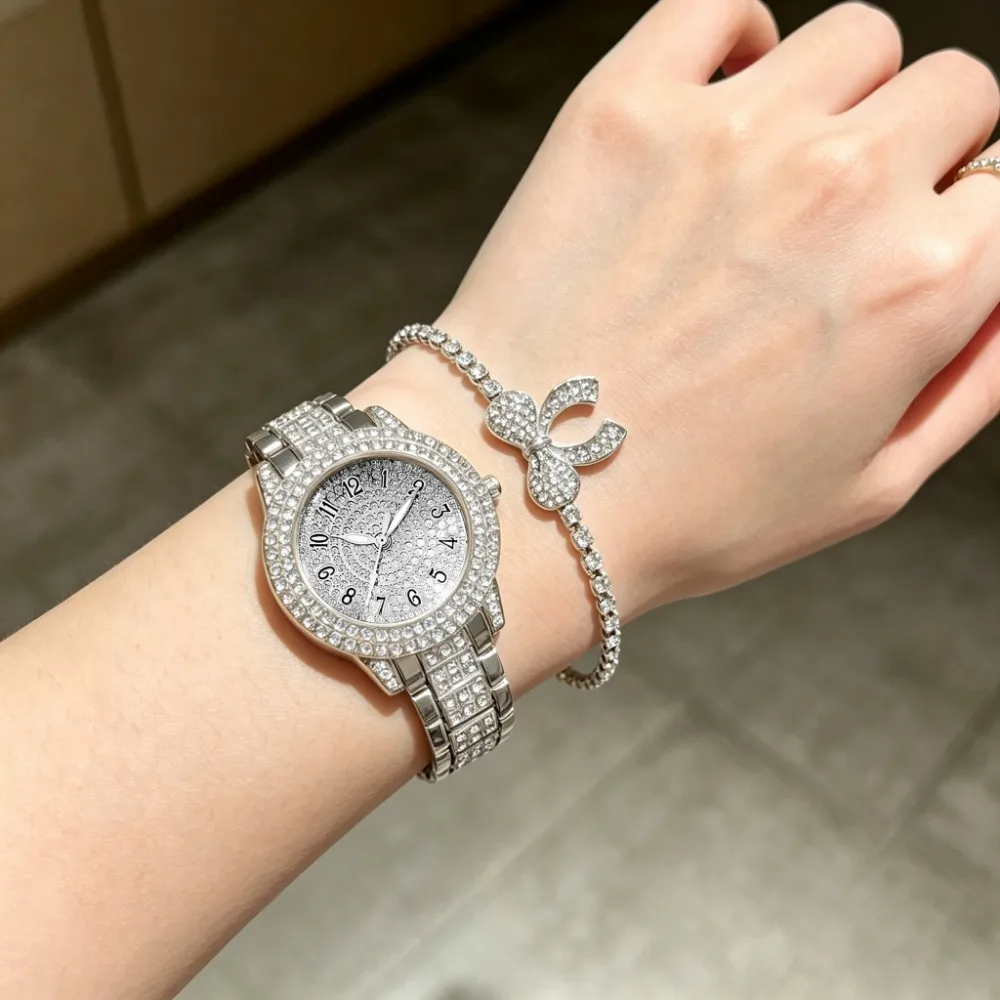 2Pc Trendy Latest Elegant And Fashionable Quartz Watch, Ideal Gift For Friends And Family On Valentine's Day, Easter, Birthdays