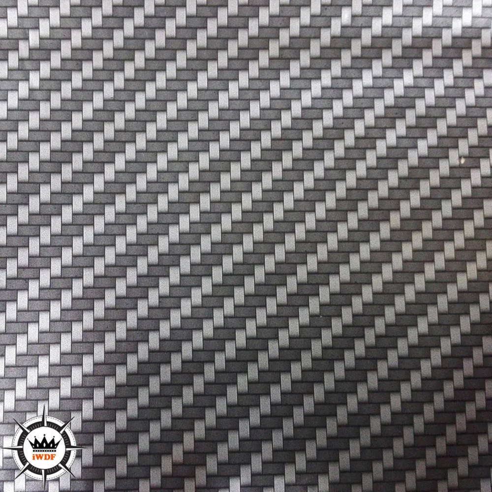 TSAUTOP 0.5mX2m/10m TSTY737 Black and Silver Carbon Fiber Water Transfer Printing Film Hydrographics Film for Car Accessories