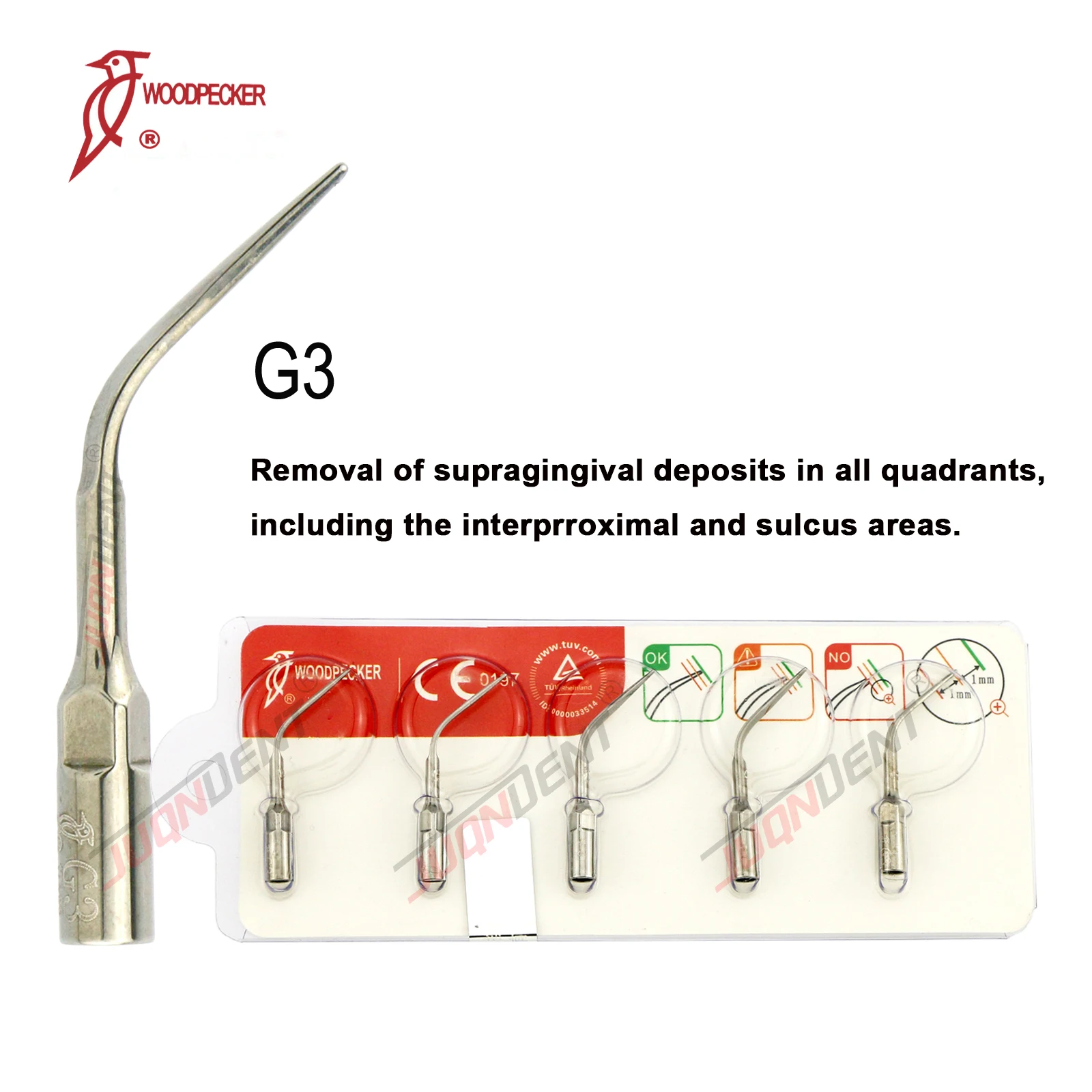 Original Woodpecker Dental Tips Ultrasound Scaling Tip G1 G2 G3 G4 G5 G6 G7 G8 Fit EMS Scaler Handpiece Teeth Cleaning Tools