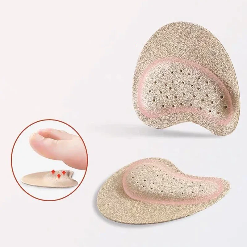 Pegatinas antideslizantes para el antepié de cuero para mujer, almohadillas para el cuidado de los pies, para aliviar el dolor, 4 piezas