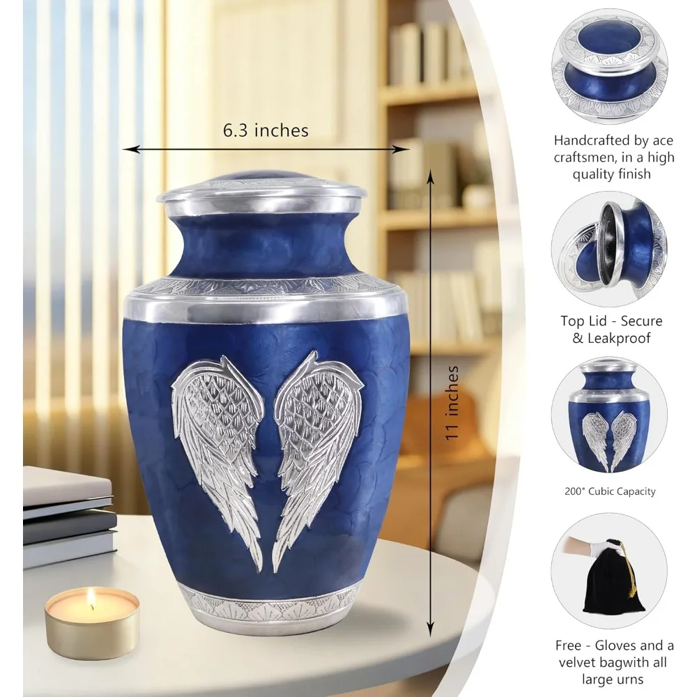 جرار حرق الكبار للرجال والنساء، جرار رماد مزخرفة للذكور والإناث البالغين، جرار دفن أنيقة للبقايا البشرية #2