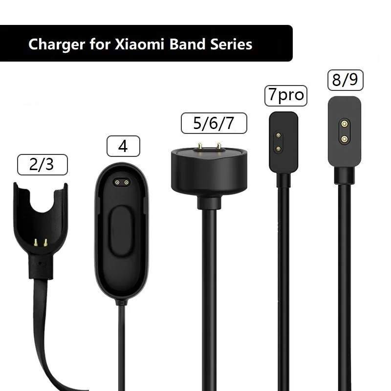 Charger Wire for Xiaomi Mi Band 2 3 4 Charging Cable for Miband 7 Pro 6 5 Portable USB Charger for Miband 8 9