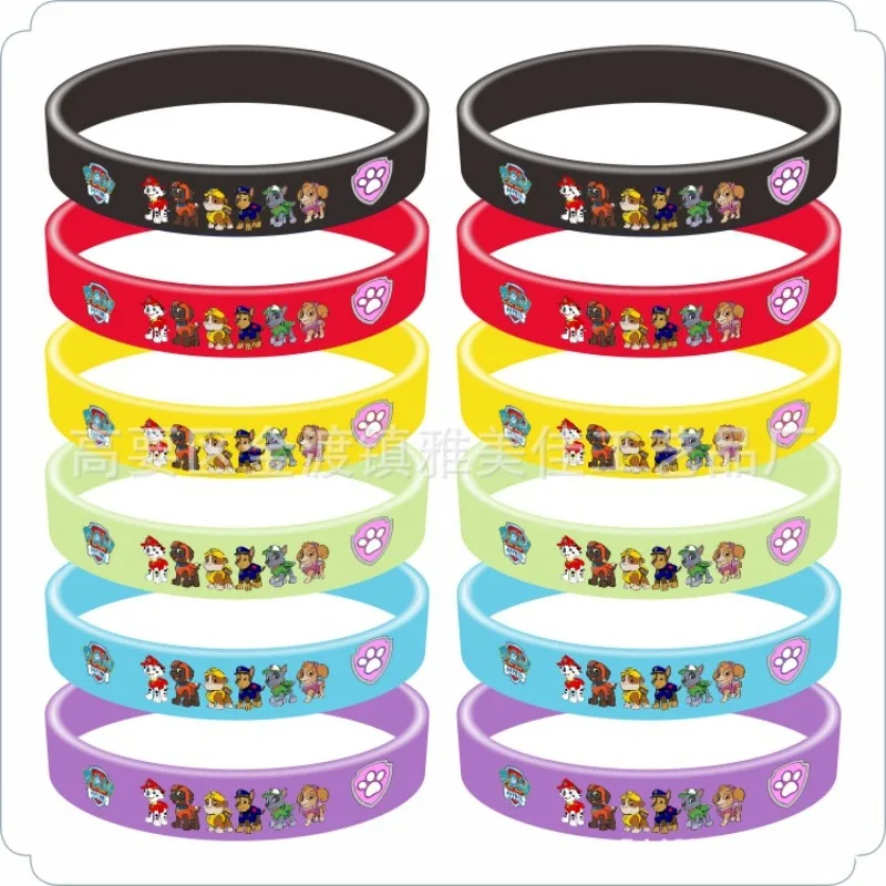 Paw Patrol Bracelet Silicone Anime Chase Skye Bracelet Peripherals Wrist Band Boys Girls Birthday Party Decoration Jewelry Gift