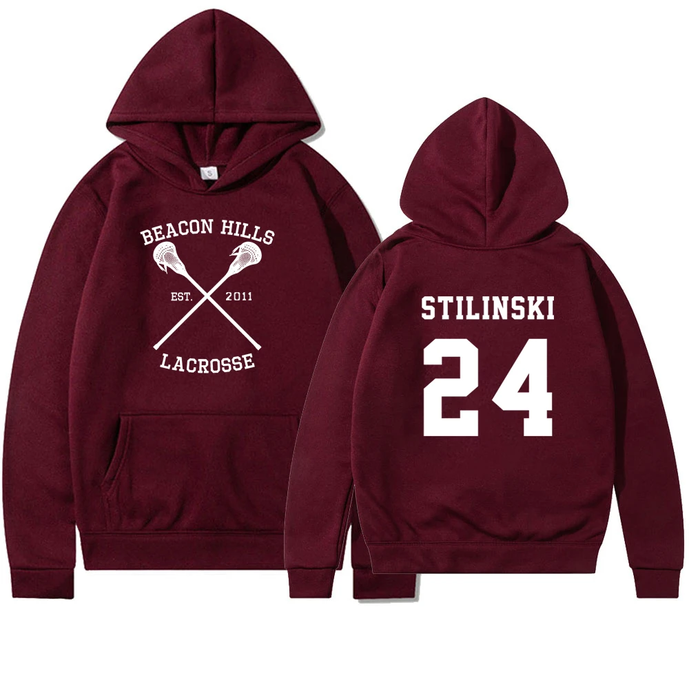 Teen Wolf Hoodie Beacon Hills Lacrosse Hoodie Stilinski 24 Retro Teen Wolf Hooded Sweatshirt Lahey McCall Hale Teen Wolf Hoodies