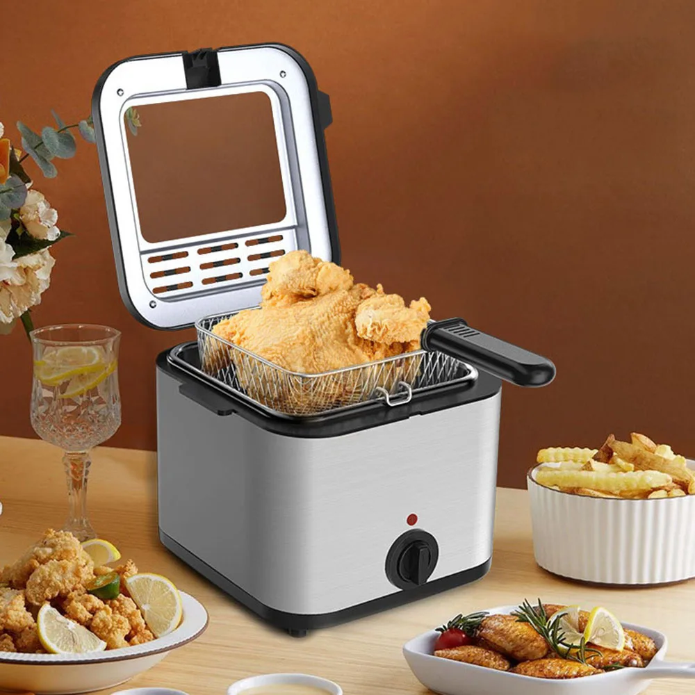 Square Fryer, Stainless Steel, Electric Deep Fryer