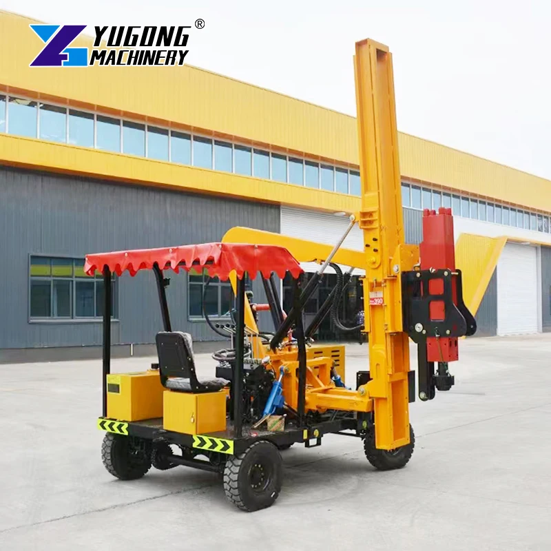 Crawler Guardrail Pile Driver Guardrail Post Installation Machine Hydraulic Hammer System Piling Machine