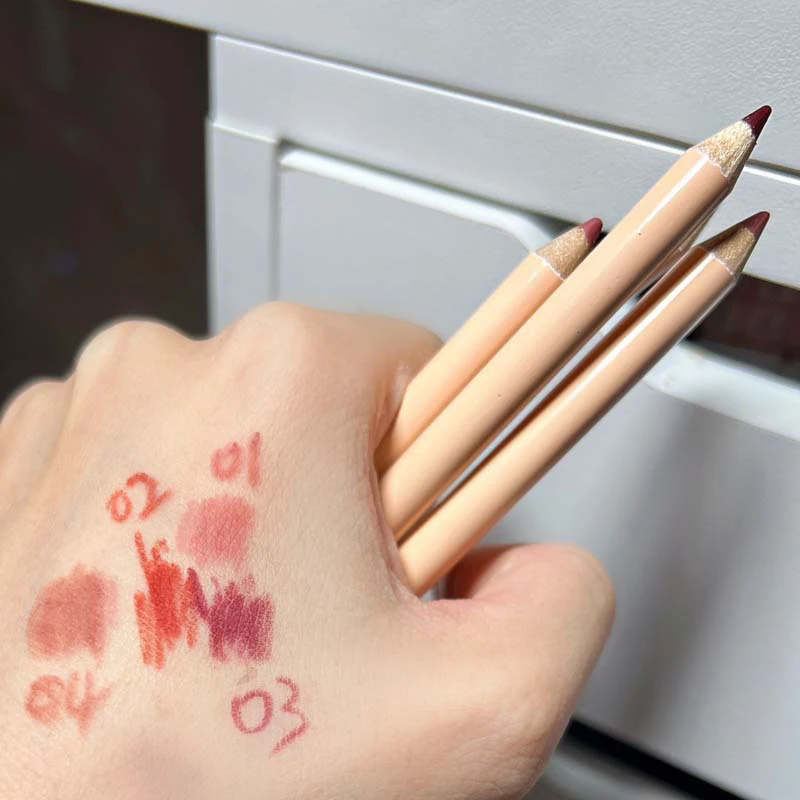 HERORANGE 1,5g delineador de labios genuino desnudo de larga duración taza antiadherente lápiz labial mate bolígrafo para mujeres cosméticos maquillaje