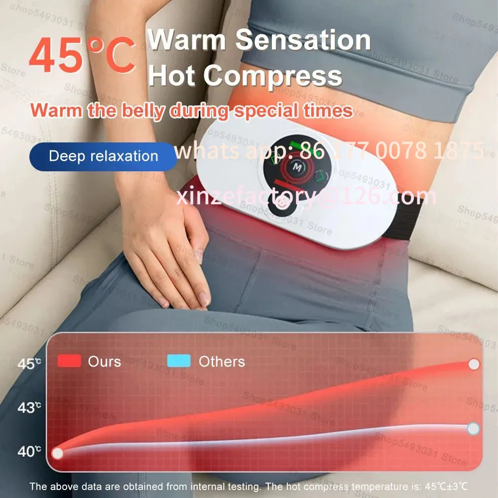 Customizable Electric Waist Massager Abdominal Pulse Muscle Stimulation Massager Vibration Heating Back Massager Body