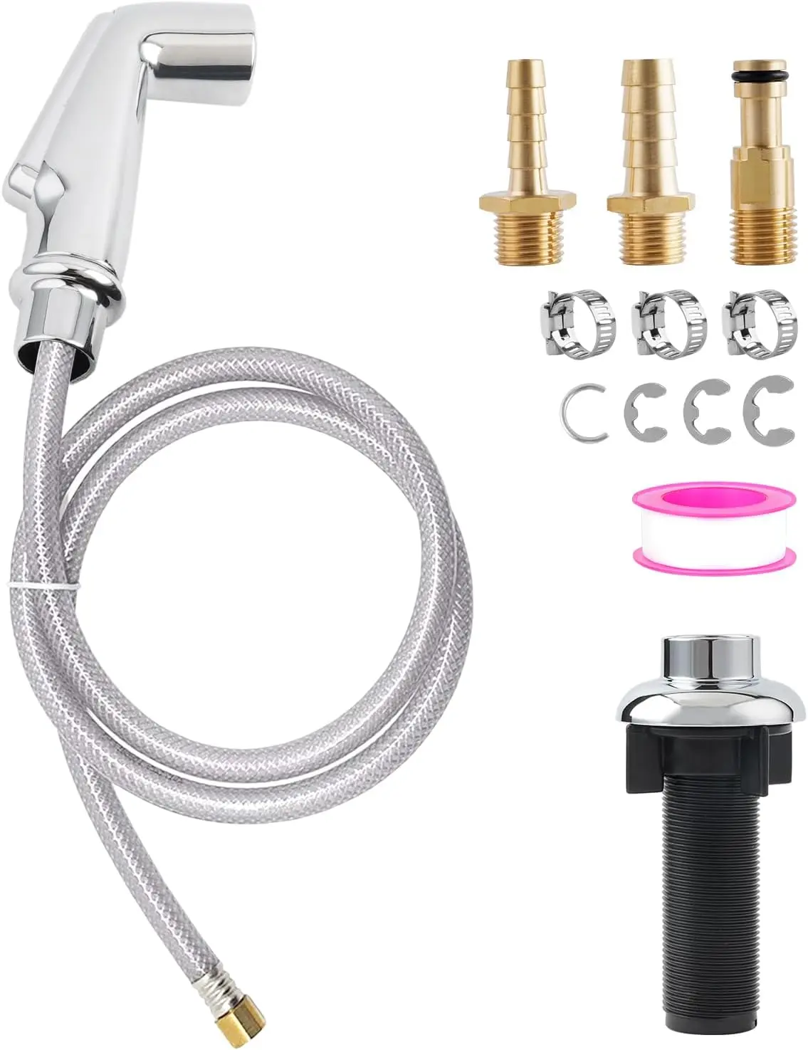 

Универсальный набор распылителей для кухонной мойки, хром, подходит для смесителей Moen/Delta