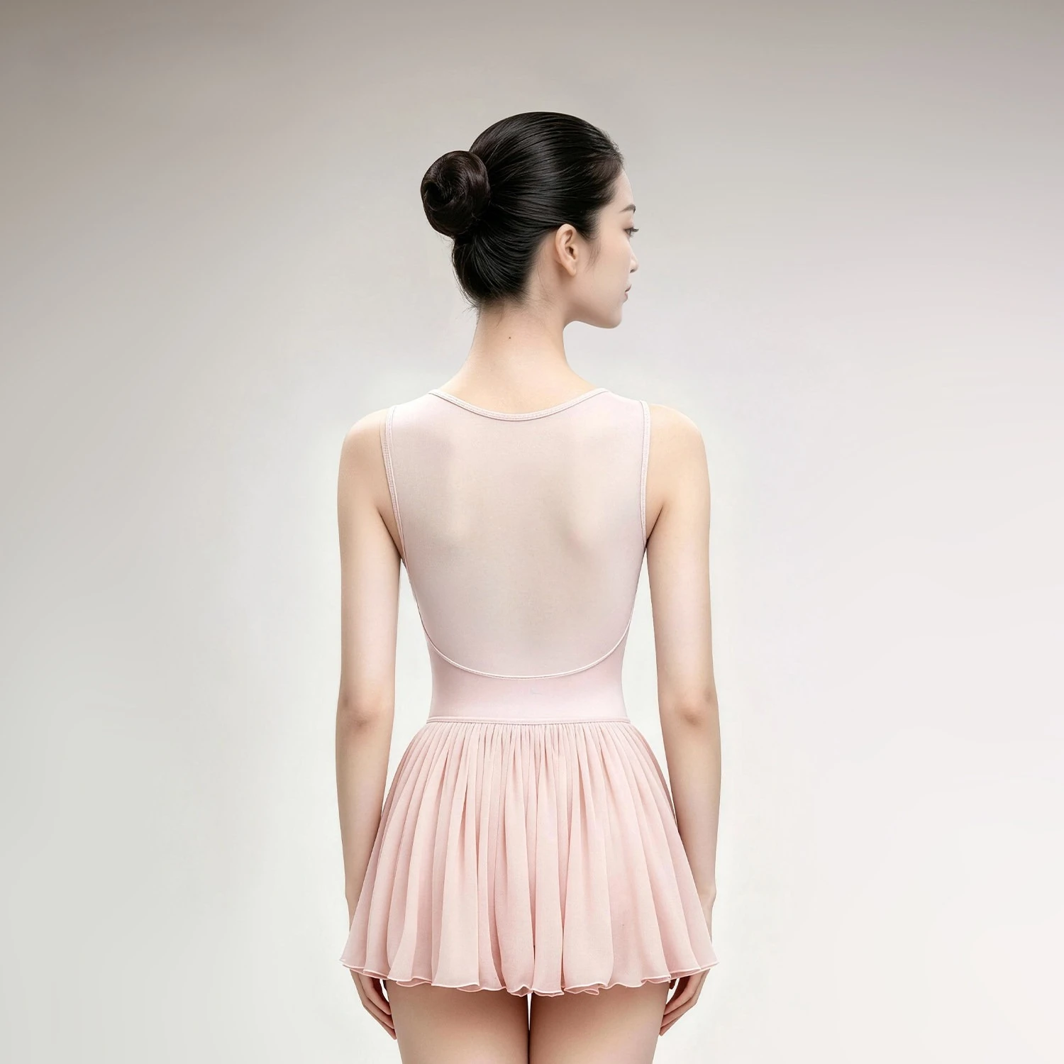 A line Soft Pink Elastic Waist Adult Not Translucent Tulle Skirts Women Double Layers Short Mesh Ballet Summer Dance Skirt