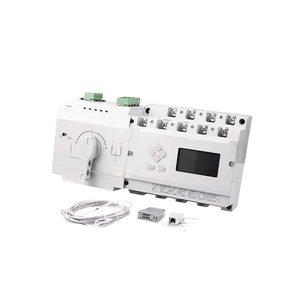 C/D Type 63A 100A 125A ATS Generator Dual Power Automatic Transfer Switch with Control Panel Circuit Breaker