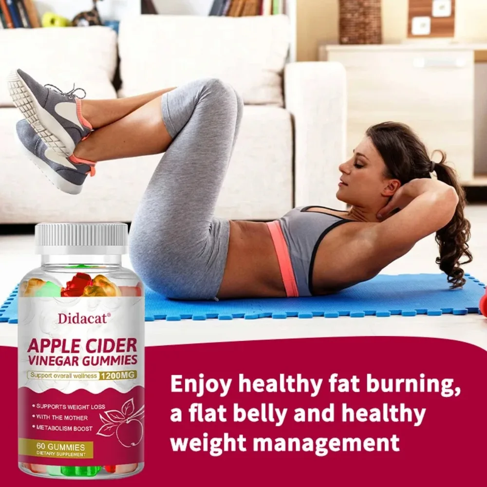 Apple Cider Vinegar Gummies Maintain Body Shape Weight Management Metabolism and Detoxification Dietary Supplement