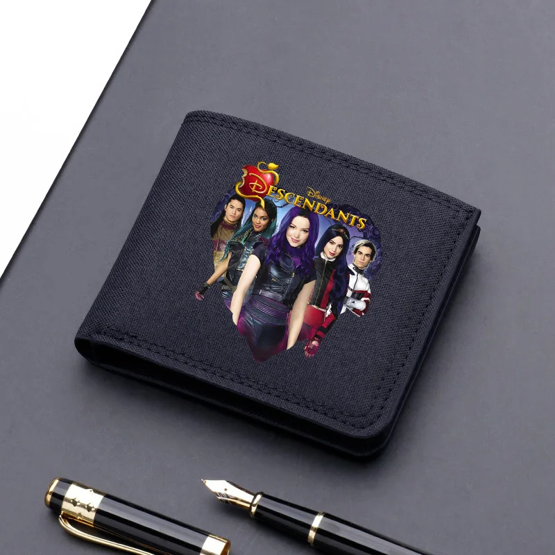 

Descendants Men Boys Card Holder Wallet Male Money Bag ID Photo Bank Holder Short Purse Credit Card Case Bag