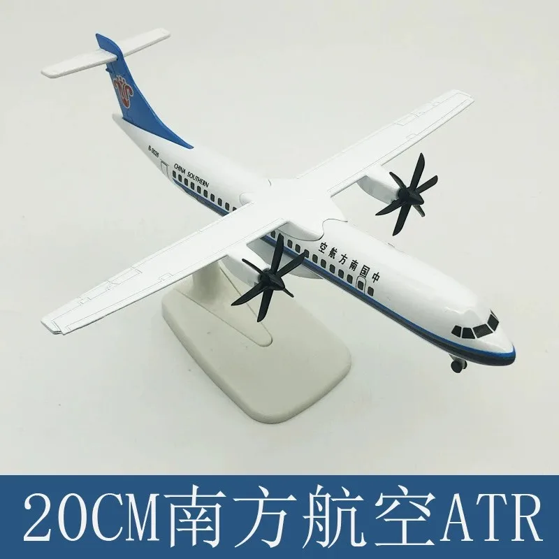 20cm China Southern ATR Alloy Diecast Airplane Model With Landing Gear Propellers Aviation Aircrft Gift Collectible Display Mode
