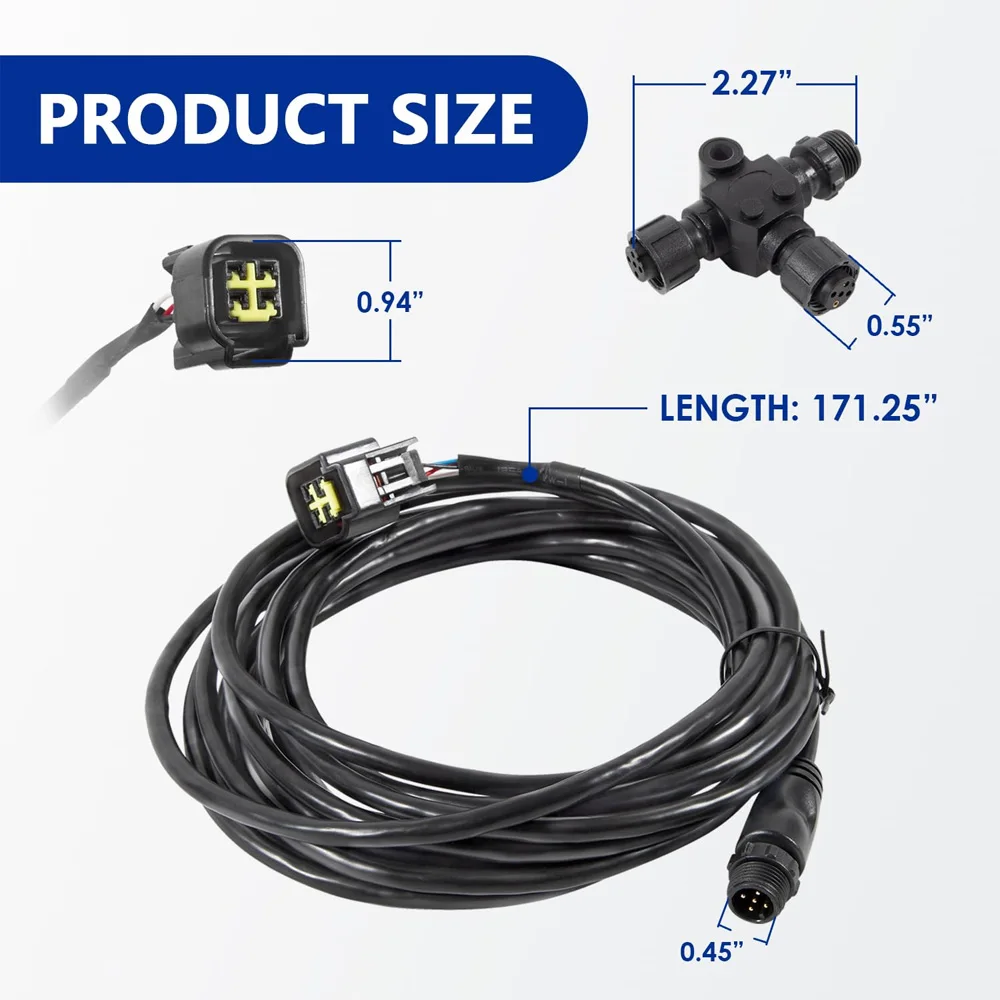 Replace for Yamaha Engine Interface Cable 000-0120-37 Connects to NMEA 2000 Network (with T-Connector), Fit for 2006-2023 Yamaha