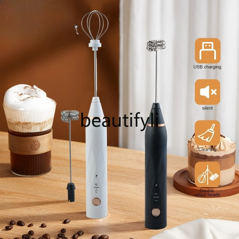

Compact Electric Egg Beater Household Handheld Food Processor Home Baking Coffee Mixer