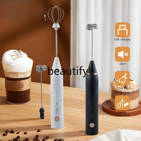 Compact Electric Egg Beater Household Handheld Food Processor Home Baking Coffee Mixer