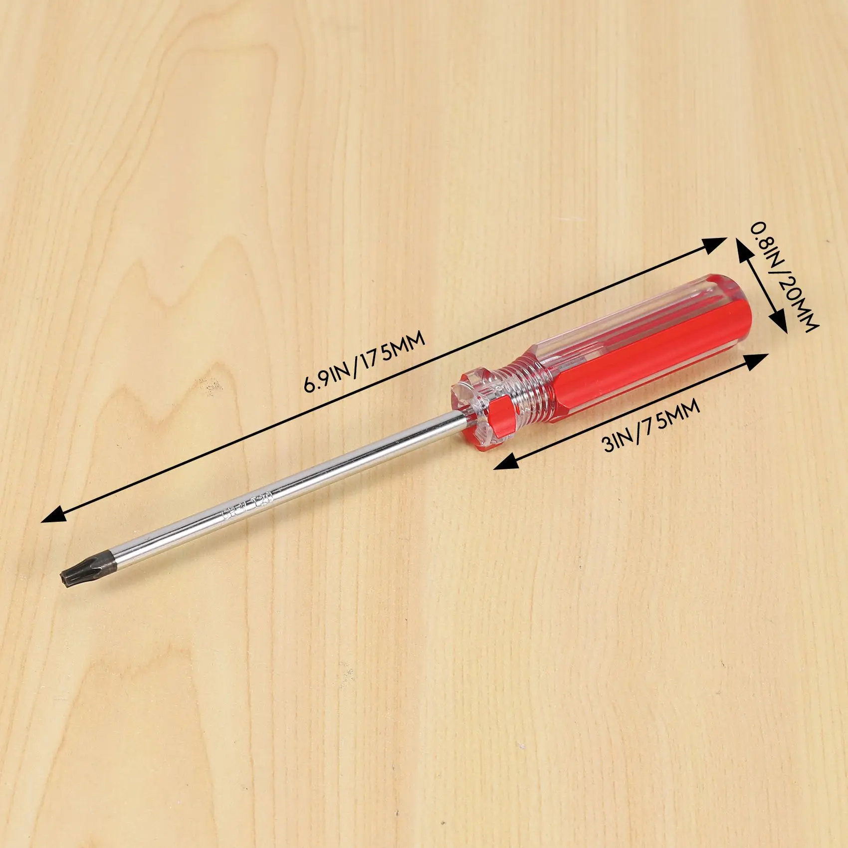 Plastic Handle T20 Security Torx Screwdriver Hand Tools