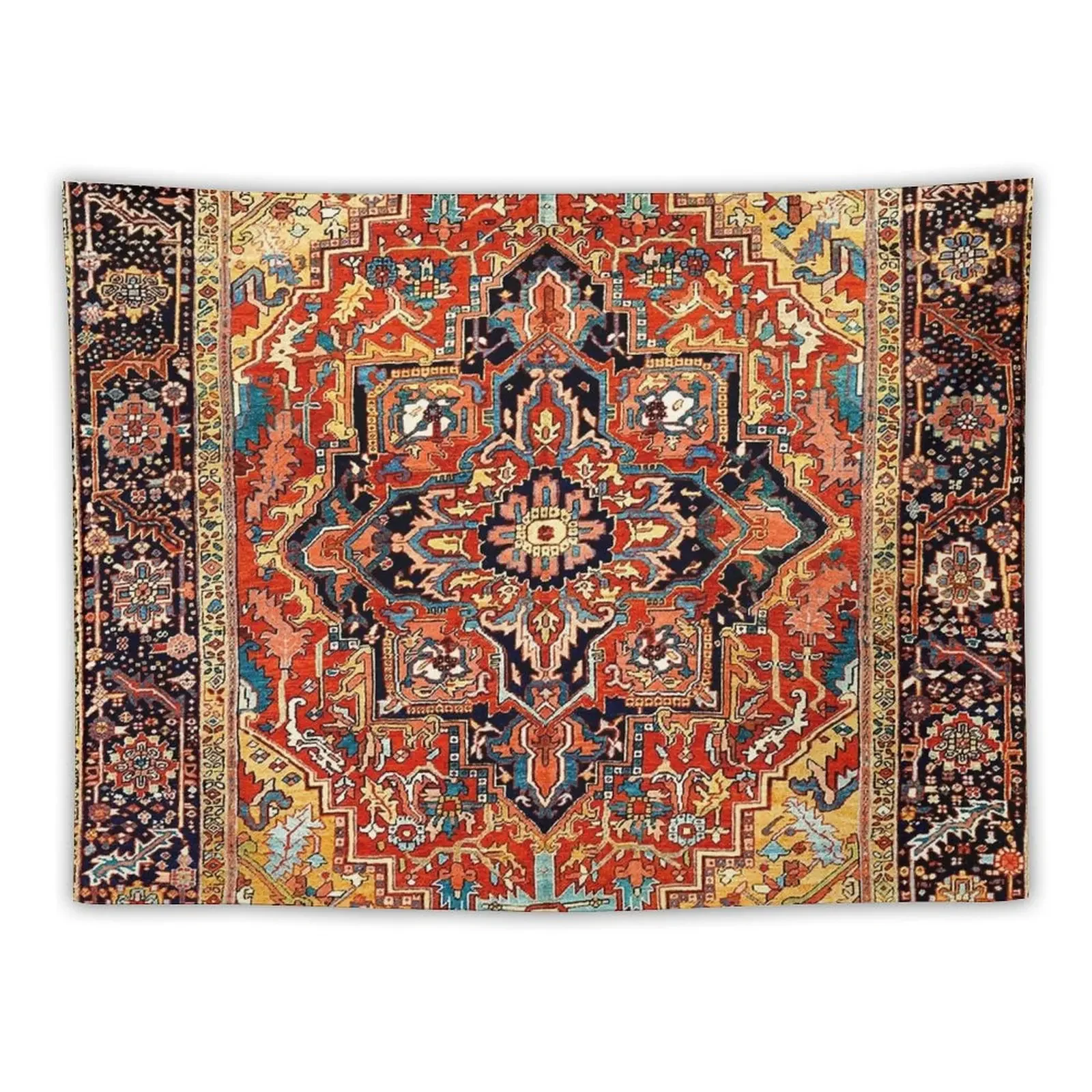 

Heriz Persian Carpet Print Tapestry Room Decoration Accessories Aesthetic Home Decor Cute Room Things Decoration Home Tapestry