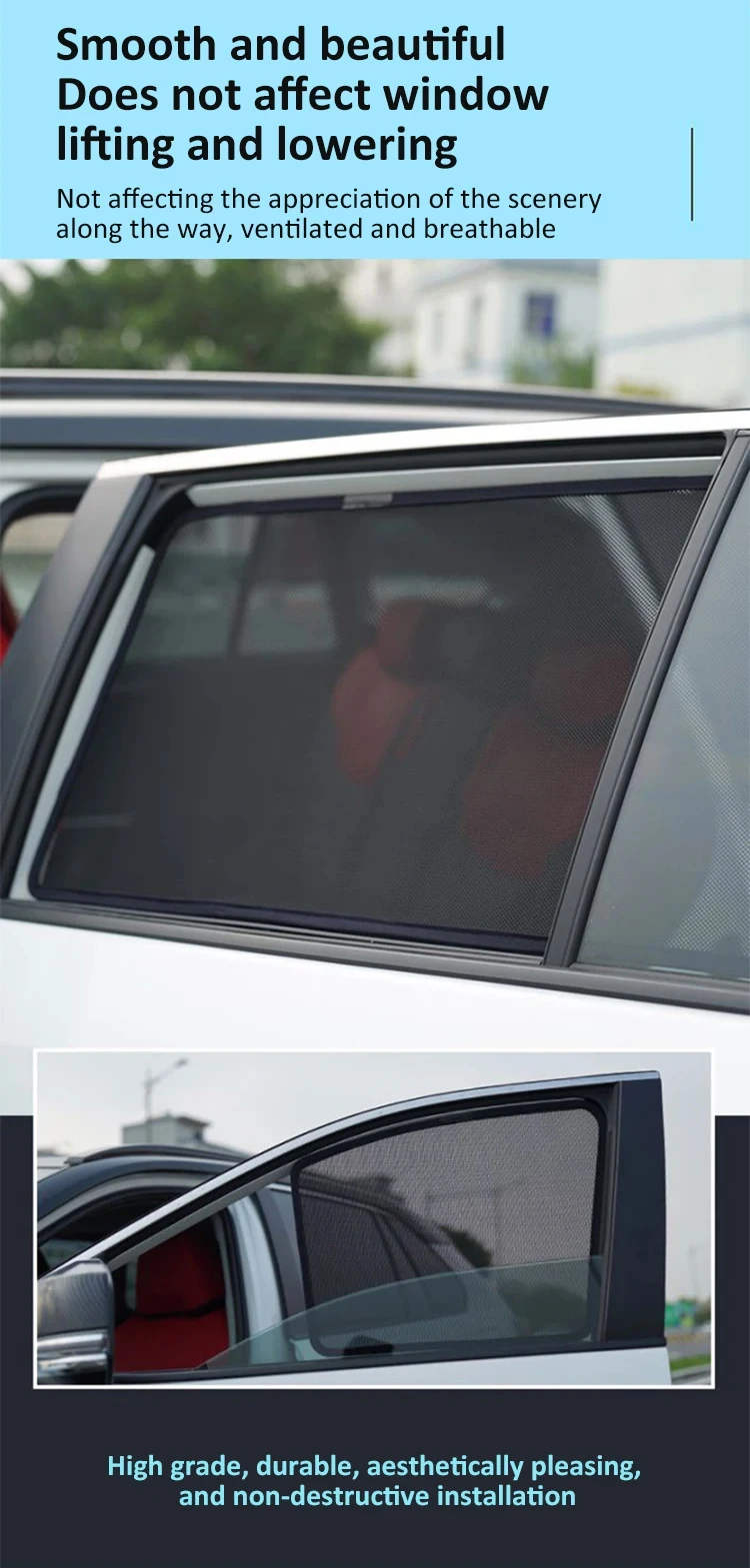 

For MG4 Ev Mulan 2022 2023 2024 2025 EH32 Car Sun Visor Cover Privacy Curtain Foldable Side Rear Window Sunshade Car Accessories