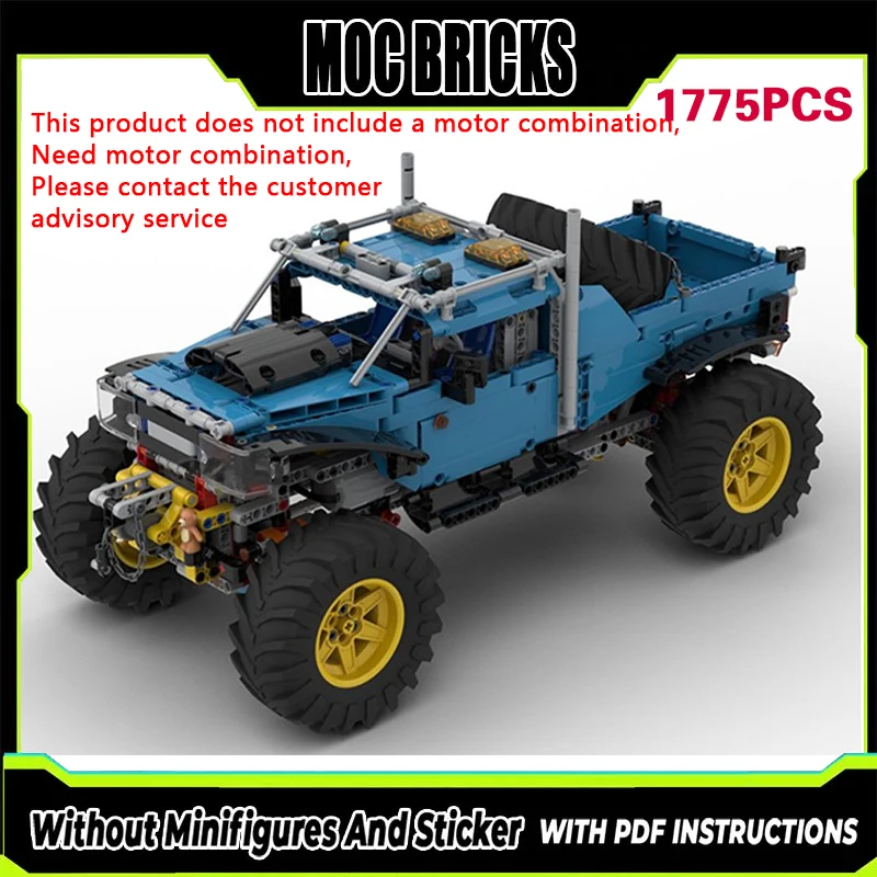 

Конструктор City Car Model MOC: Модульный внедорожный пикап из строительных блоков. Технологичный подарок для детей на праздники. Набор для сборки.