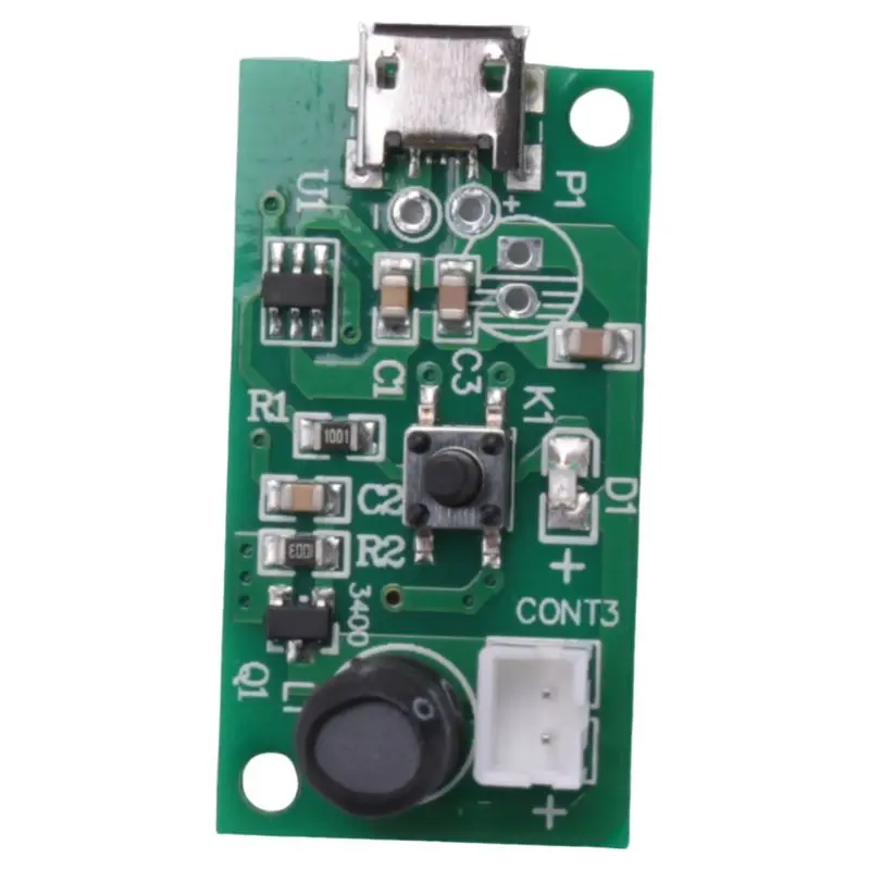 ASWUT-6Pcs Mist Maker Atomization Plate With 5V USB Humidifier Module Integrated Circuit Board Driver With Timing Switch