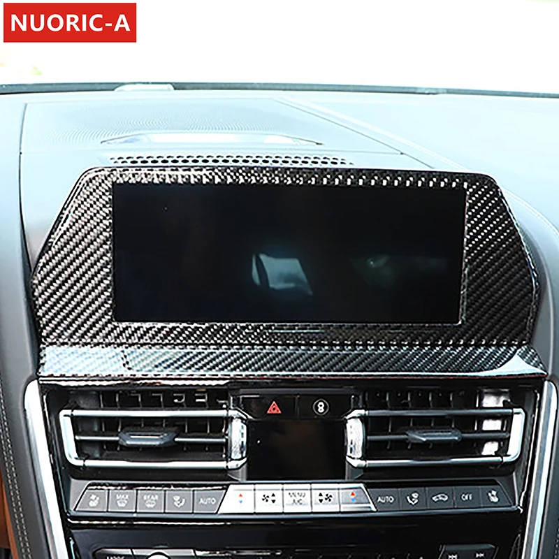 

Car Console Navigation Control Panel Frame Trim Carbon Fiber Sticker For BMW 8 Series G14 G15 G16 2019-2023 Interior Accessories