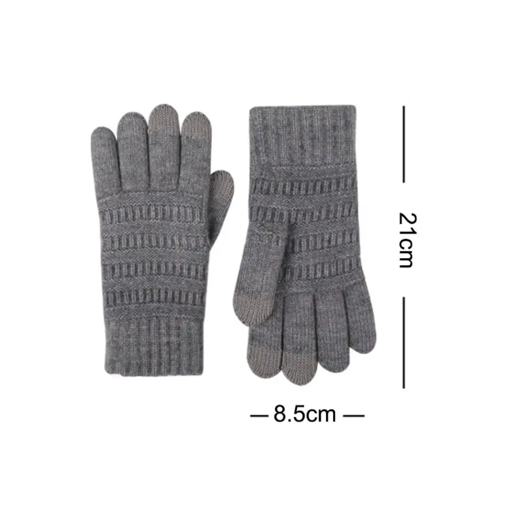 قفازات نسائية محبوكة تعمل باللمس مقاومة للبرد قفازات حرارية سميكة مقاومة للرياح قفازات دافئة للخريف والشتاء #6