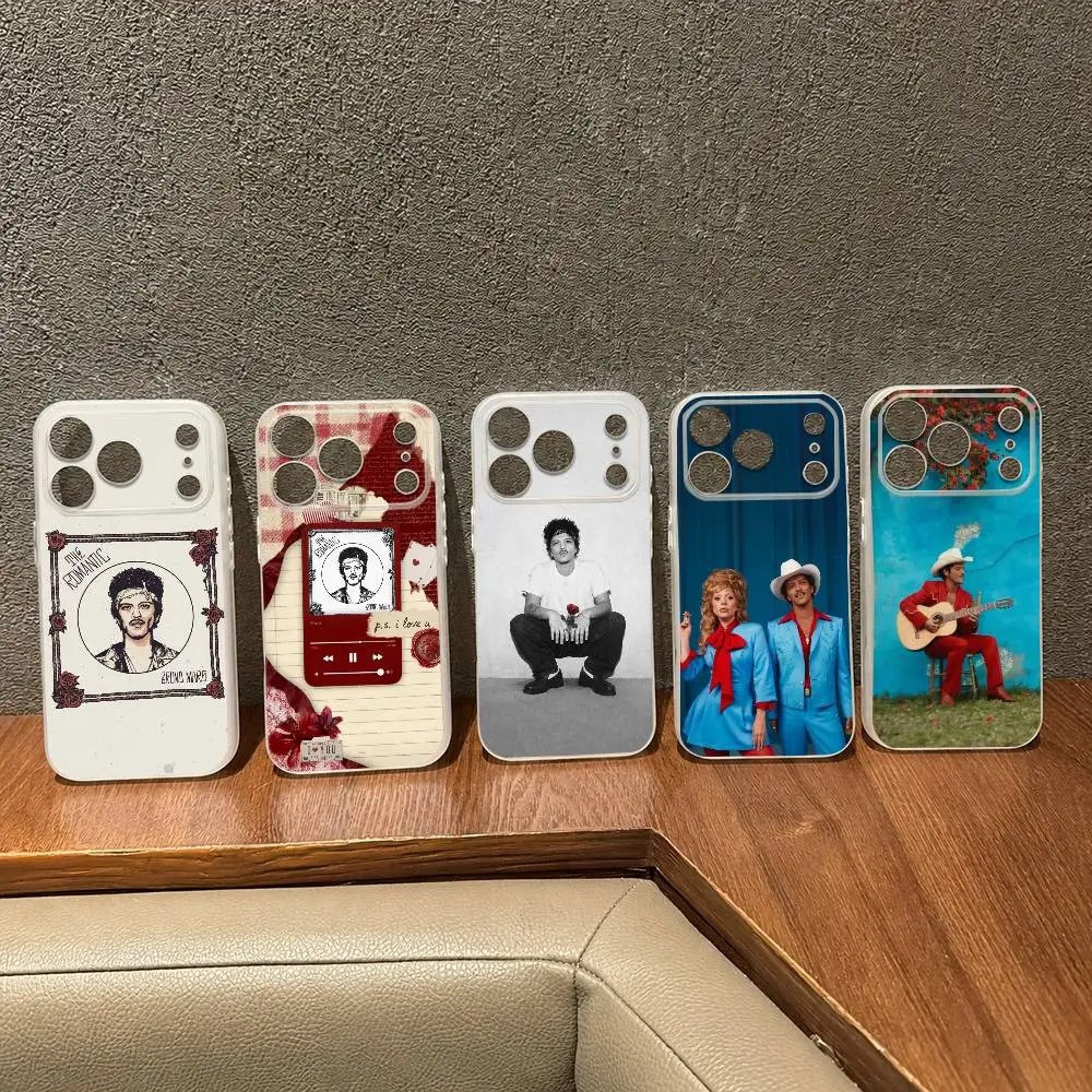 famous B-Bruno Mars The Romantic Phone Case for iPhone 17 Air 16 15 14 13 12 11 ProMax Magsafe Magnetic Wireless Charging Cover