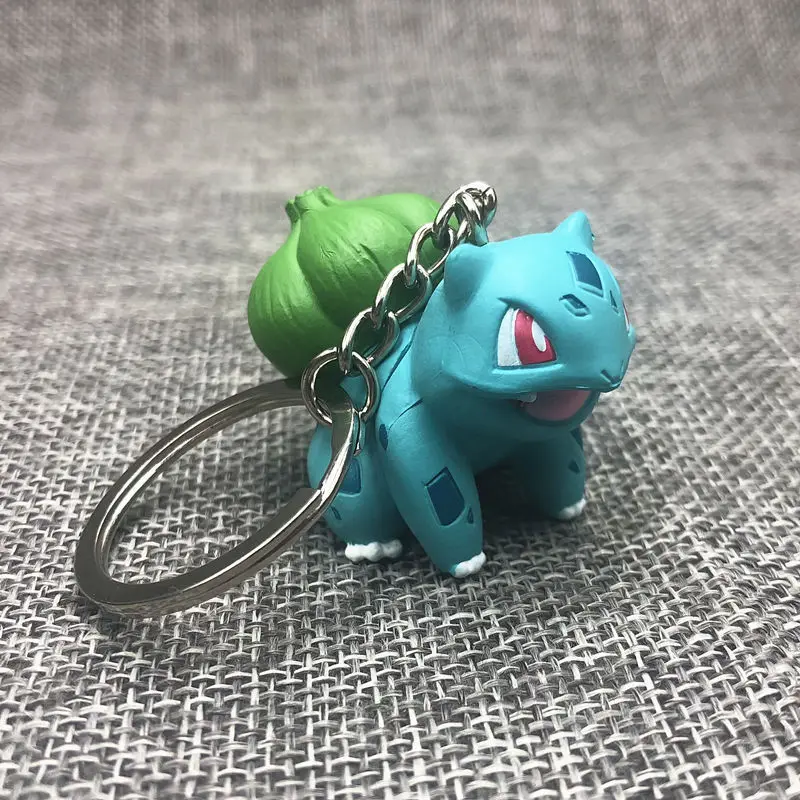 Pokemon Cute Pikachu Charmander Cubone Bulbasaur Squirtle Keychain Kawaii Pendant Bag Ornament Kids Charm Xmas Birthday Gifts