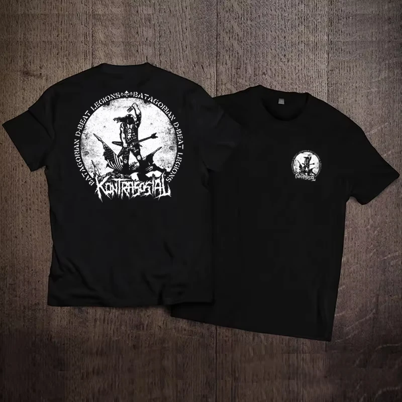 

Summer New Men's and Women's Large Short-sleeved Cotton T-shirt Rock American Retro Motorcycle Printing Loose T-shirt Large Size