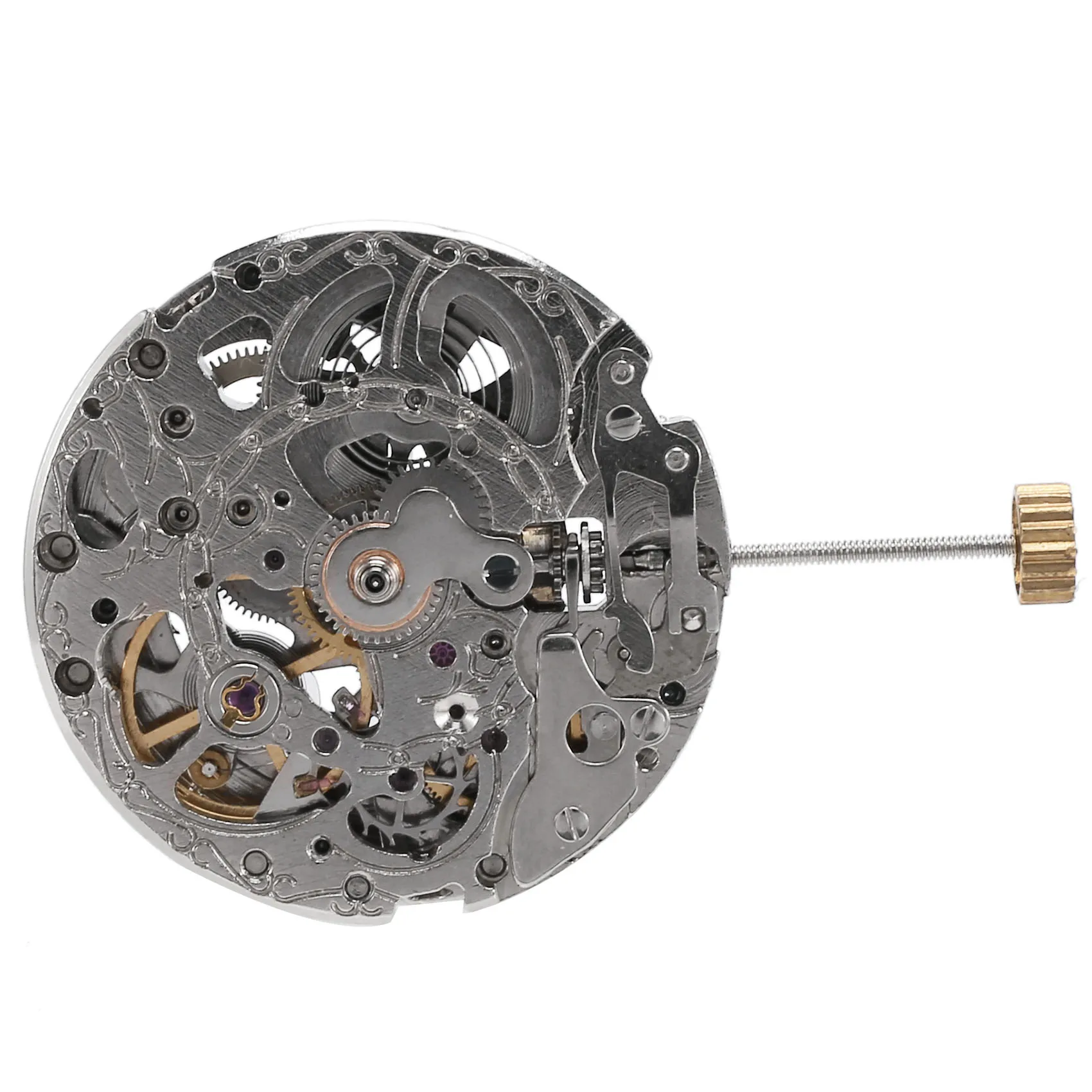 Automatic Mechanical Movement Hollow Out Three-Needle Movement Gold Machine for 8205 Movement Watch Accessories