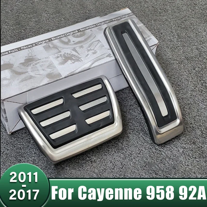 Car Accelerator Fuel Brake Pedal Foot Rest Pedals Pad For Porsche Cayenne 958 2011-2017 Cayenne 2018-2021 2022 2023 2024 2025