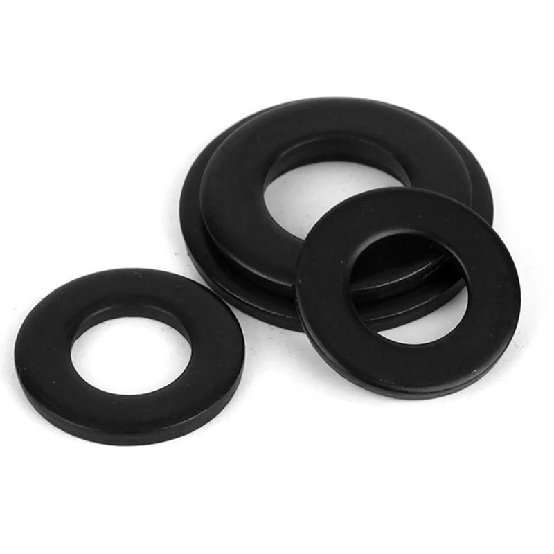 M10 M12 M14 M16 M18 M20 سمك 0.5 مللي متر ~ 4 مللي متر GB97 أسود 304 A2-70 الفولاذ المقاوم للصدأ شقة غسالة عادي طوقا وسادة حلقة