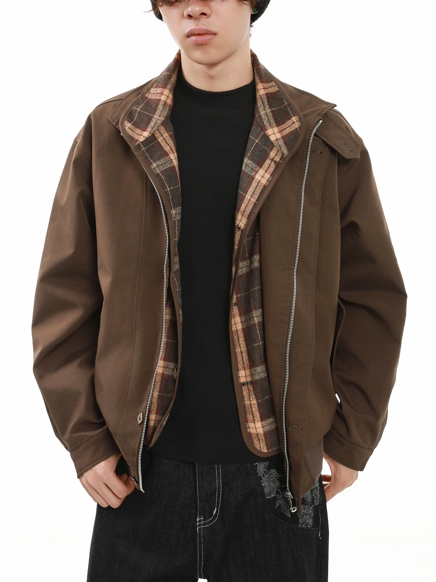 

Куртка-косуха мужская из натуральной ирландской кожи, с круглым воротом, в стиле байкер, с эффектом потертости, светоотражающая, приталенная, вощеная, черная, модель Cargo Air Leather Original