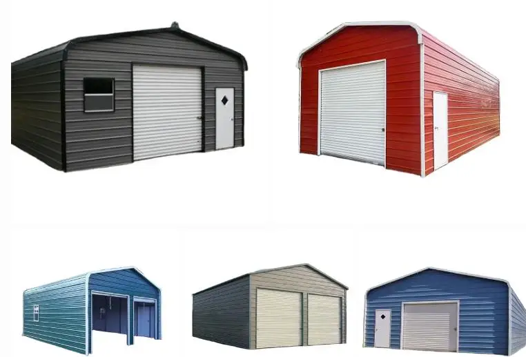 China's Portable Mobile Steel Structure Car Garage Prefabricated for Outdoor Garden Use Nature Pressure Treated Wood Metal Frame