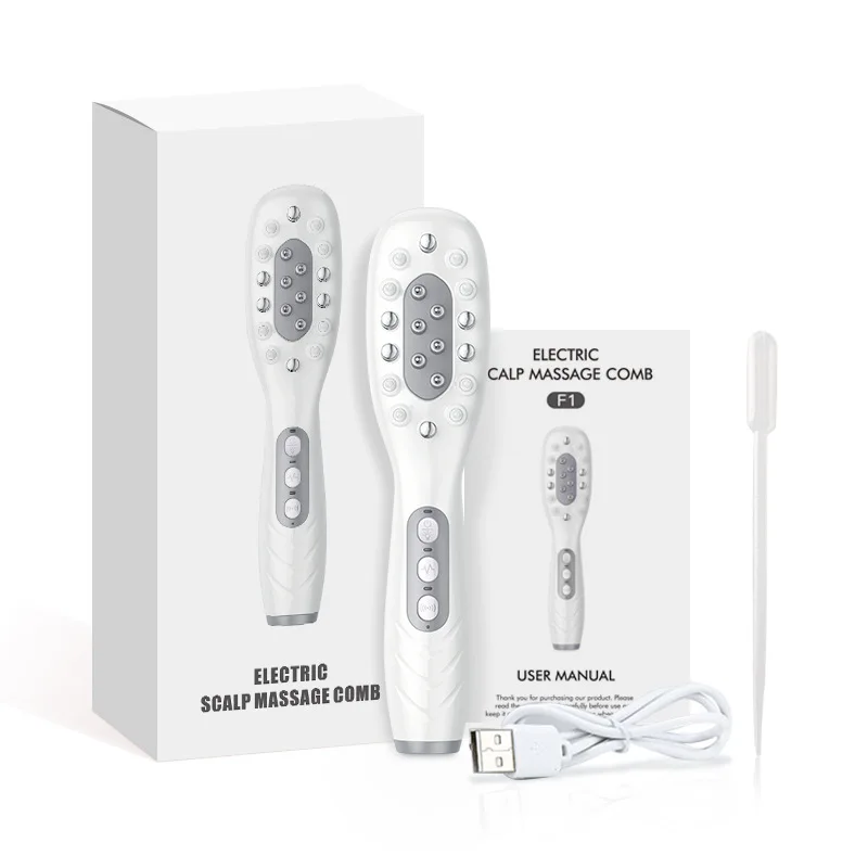 

Электронная массажная расческа для роста волос, многофункциональная красная световая терапия, вибрационная ручная расческа с масляным баком, щетка