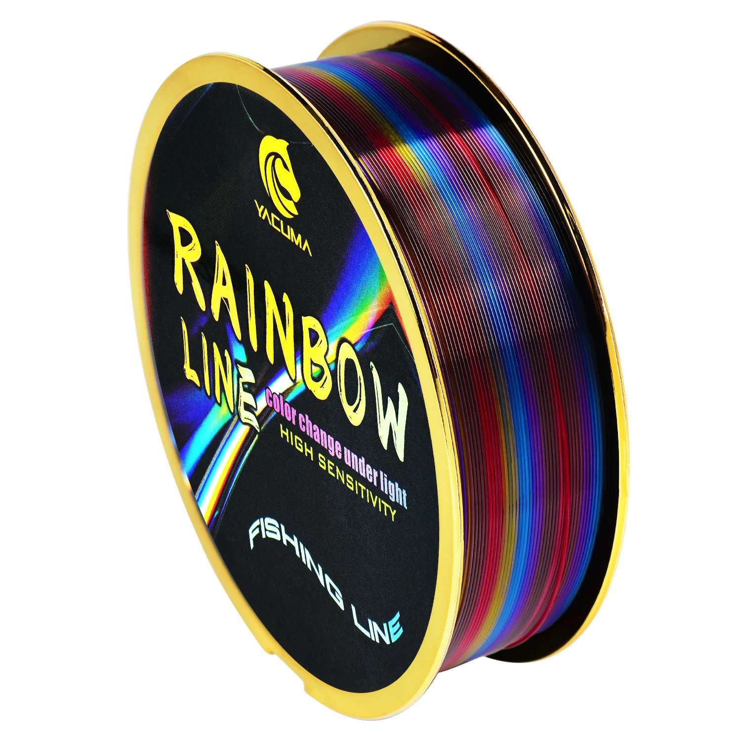 YACUMA 105M/114YDS Regenbogen-Monofilament-Angelschnur mit Fluorcarbon-Beschichtung, 5LB-37LB Stärke, Nylon-Angelschnur für alle Angler – Detail 10