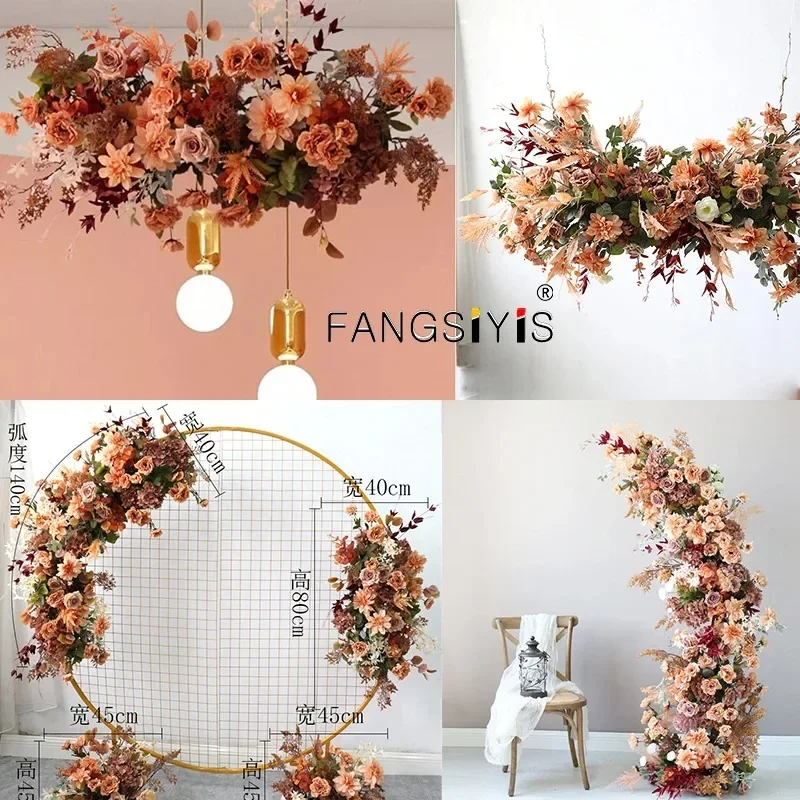 

Искусственный свадебный цветочный ряд, арка, декор павильона, подвесной уголок, цветочная вечеринка, сценическая сцена, цветочный ряд, реквизит