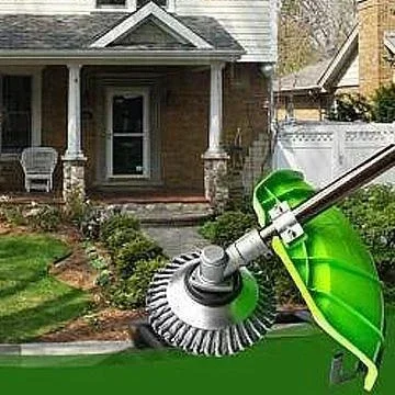 Steel Wire Wheel Garden Weed Brush Lawn Mower Grass Eater Trimmer Brush Cutter Tools Garden Grass Trimmer Head Weed Brush