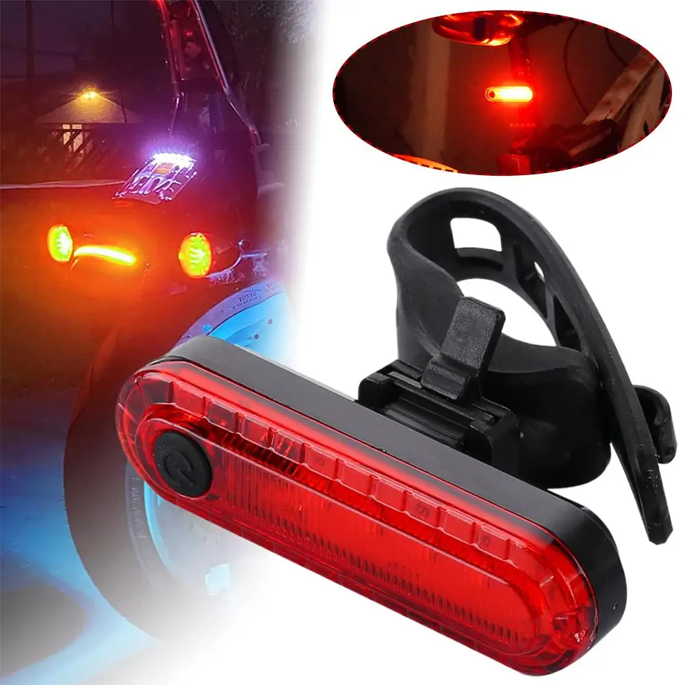 

BicycleTail Light USB Rechargeable For Night Riding Back Bike Taillights Red LED Bright Rear Bike Light Cycling Safety E4H5
