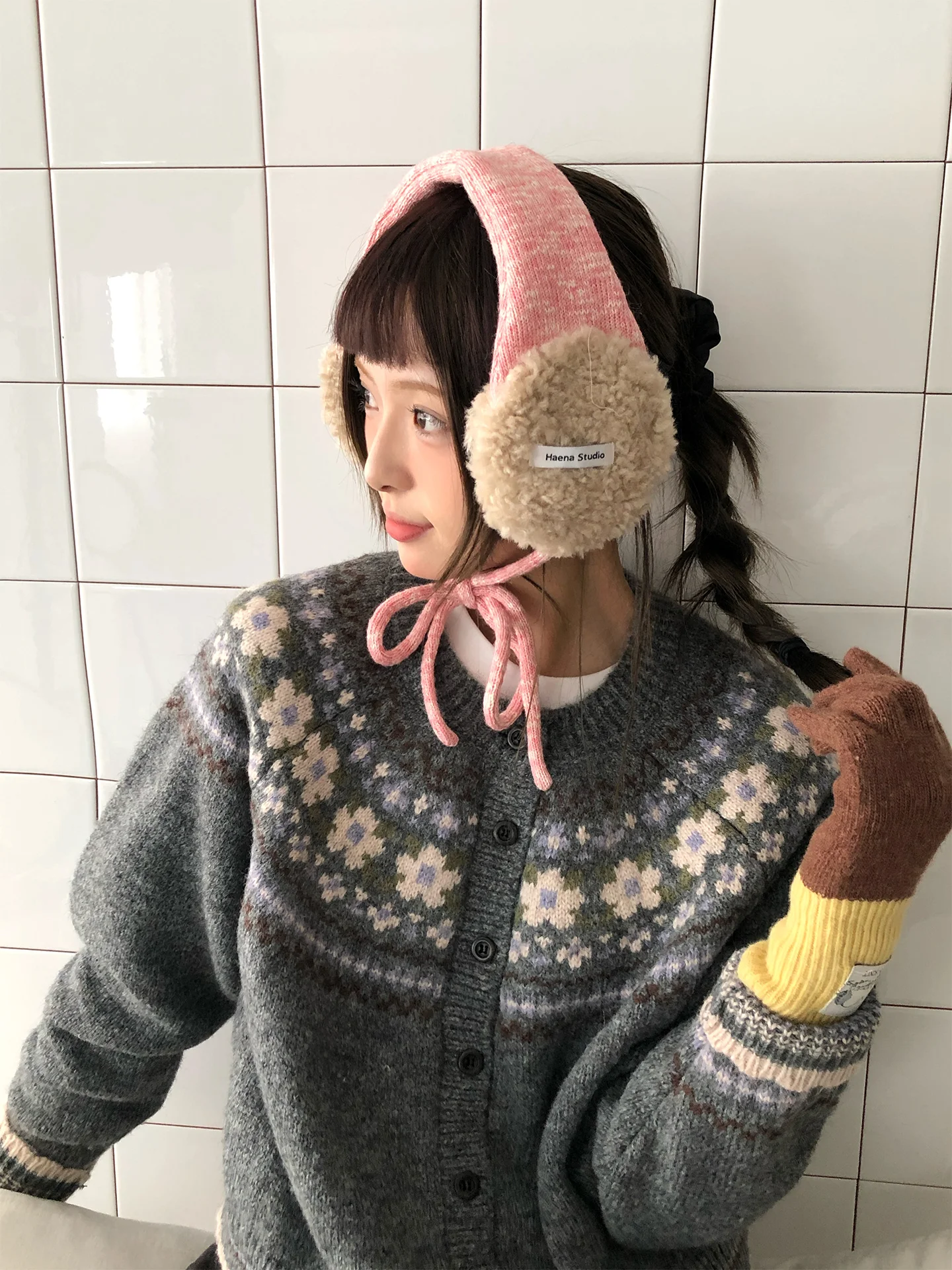 Cute Sweet School Style Simple Earmuffs For Women Outdoor Headphone-Style Versatile Personalized Earmuffs For Winter