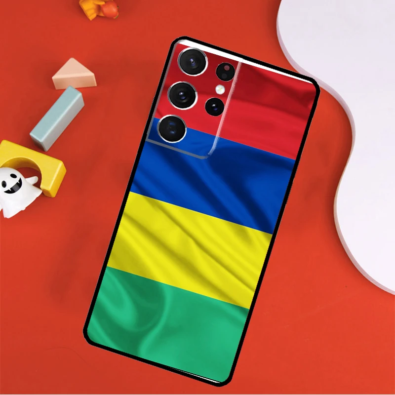 Mauritius Flag Phone Case For Samsung Galaxy S23 S21 S20 FE S8 S9 S10 Note 10 Plus Note 20 S22 Ultra Cover image 2