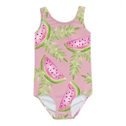 2024 new summer girls one-piece swimsuit cartoon cute pattern comfortable beach printing simple and convenient colorful cool sty