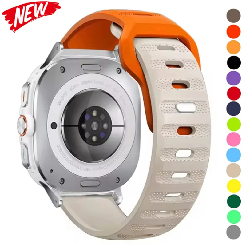 Pasek silikonowy do zegarka Samsung Galaxy Ultra 47 mm Sportowa, oddychająca bransoletka zamienna do zegarka Galaxy 7 Ultra Punctate Band