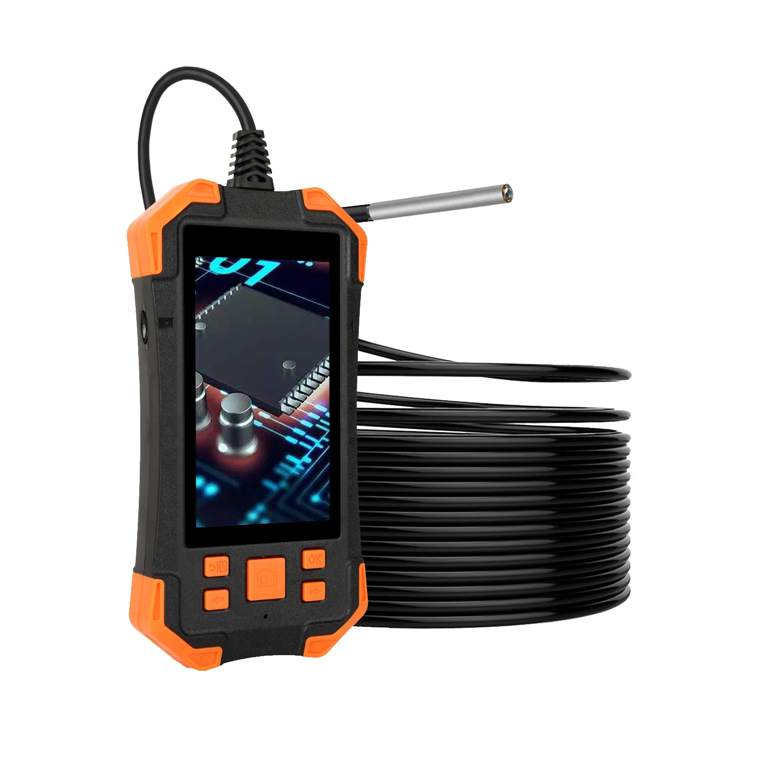 4.5Inch 7.9mm 2MP 1080P Triple Lens Industrial Endoscope CMOS Borescope Inspection Otoscope Camera Digital Microscope
